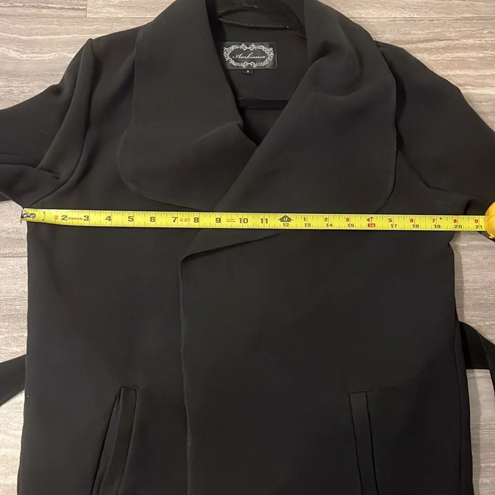 Belted Black Wrap Coat